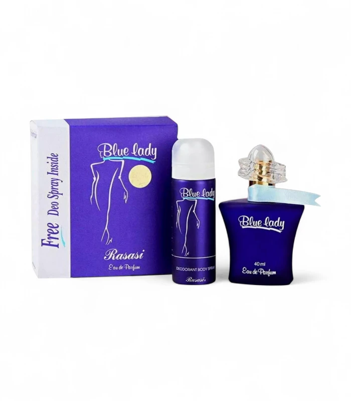 1000421391 (2) (3) Rasasi Blue Lady 40ml (Free Body Spray Inside) - Image 1