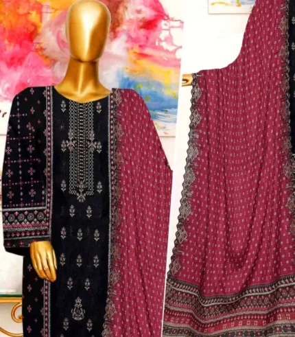Panel Embroidered Lawn 3-PC