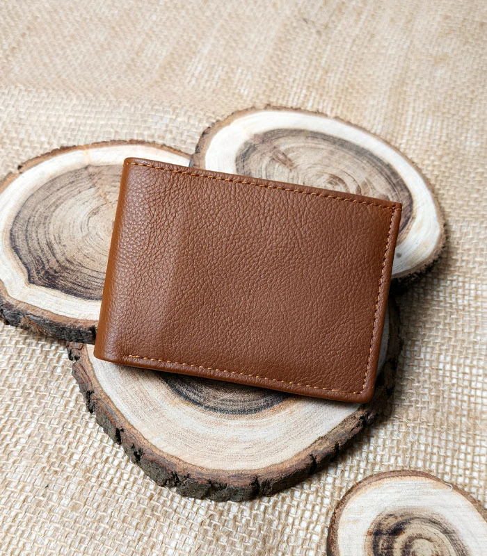 Brown Smart Wallet Texture 1 Textured Short Wallet – Matte Finish - Image 1