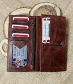 Premium Crazy Horse Long Wallet - Image 2