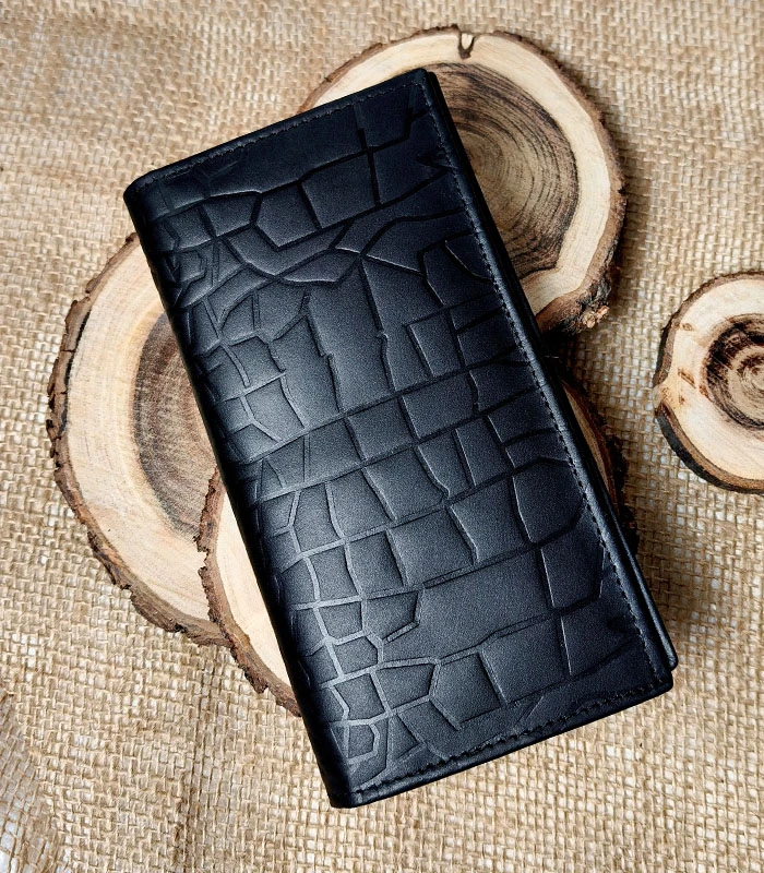 Croc Long Wallet 1 Crocodile Style Long Wallet - Image 1