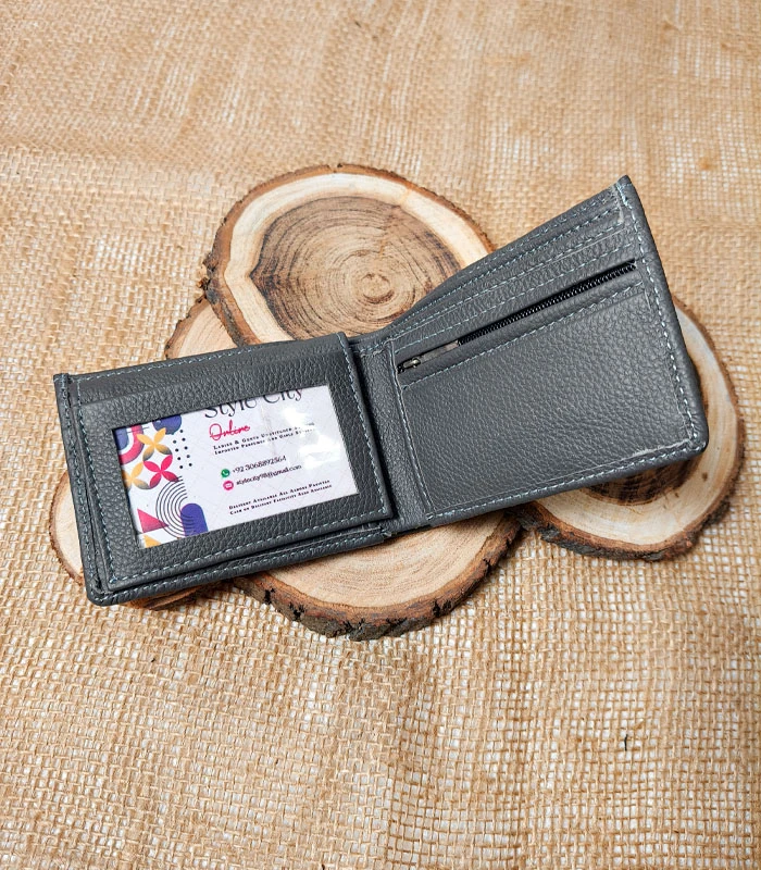 Grey Smart Wallet Texture 1.2 Textured Short Wallet – Matte Finish - Image 2