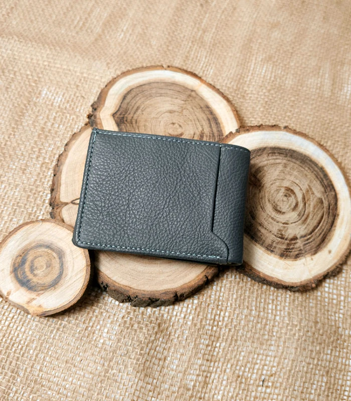 Grey Smart Wallet Texture 1.3 Textured Short Wallet – Matte Finish - Image 3