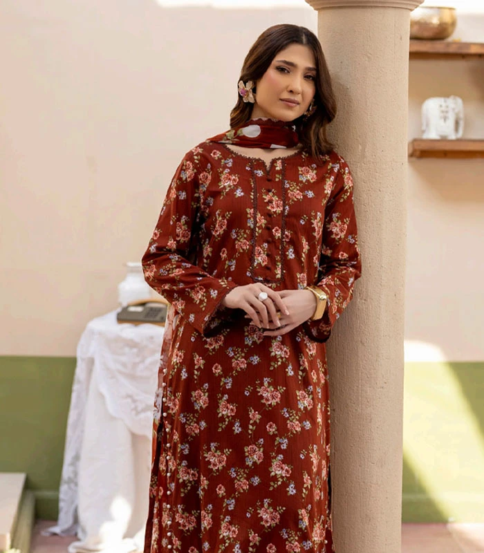 R4 Salina Printed Lawn 3-PC - Image 1
