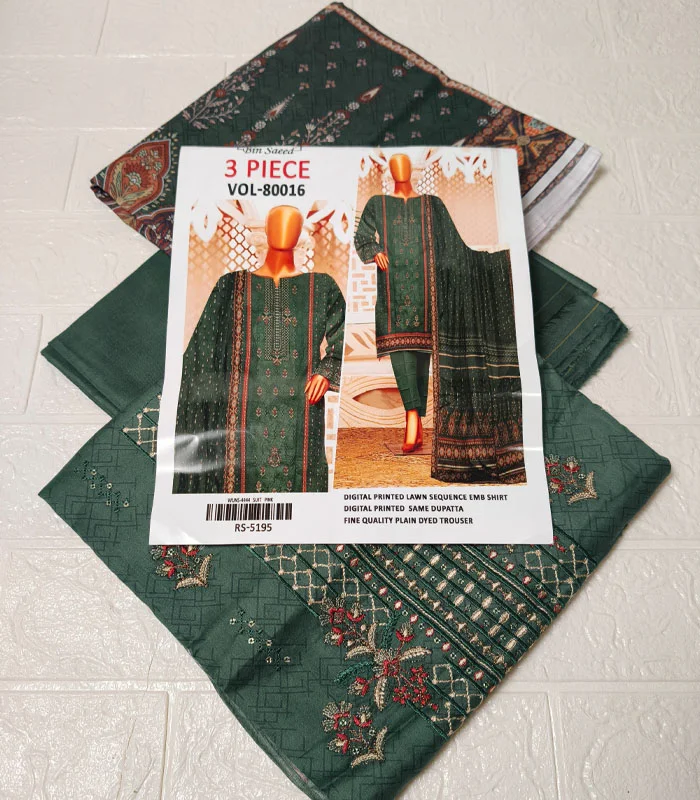 b2.2 Panel Embroidered Lawn 3-PC - Image 3