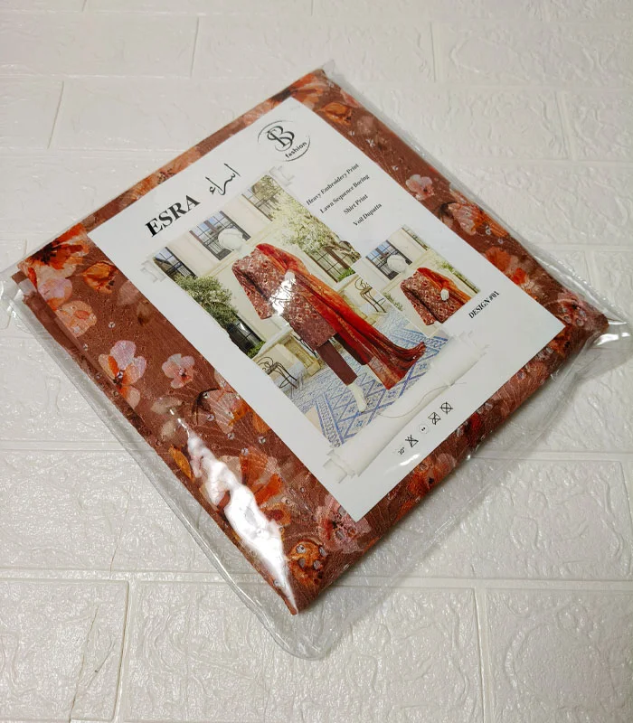 d1.4 Esra Embroidered Lawn 3-PC - Image 5