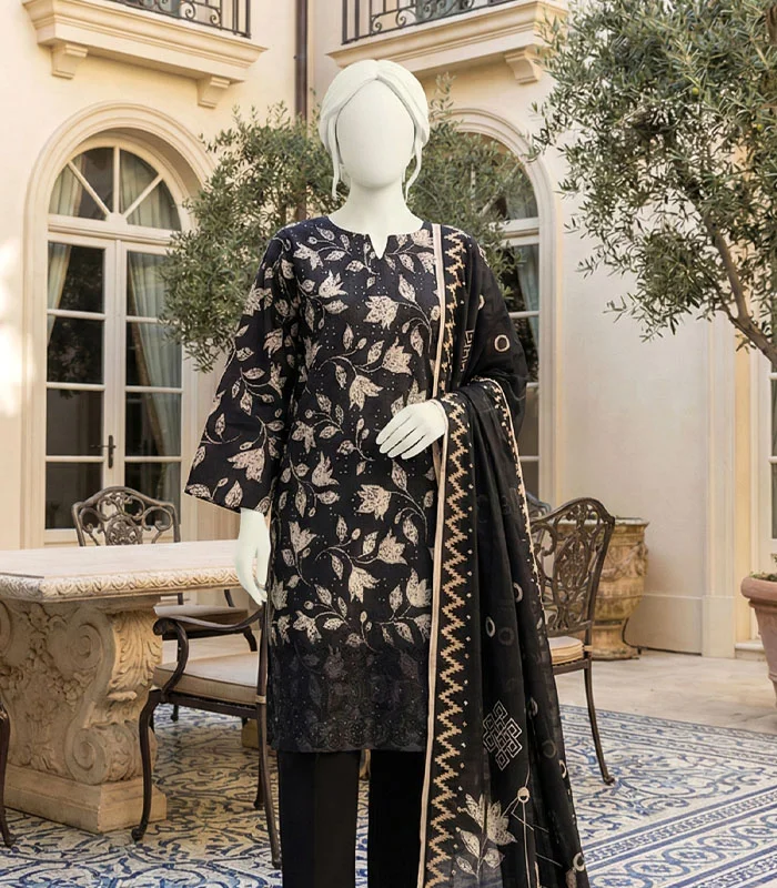 d2 Esra Embroidered Lawn 3-PC - Image 1