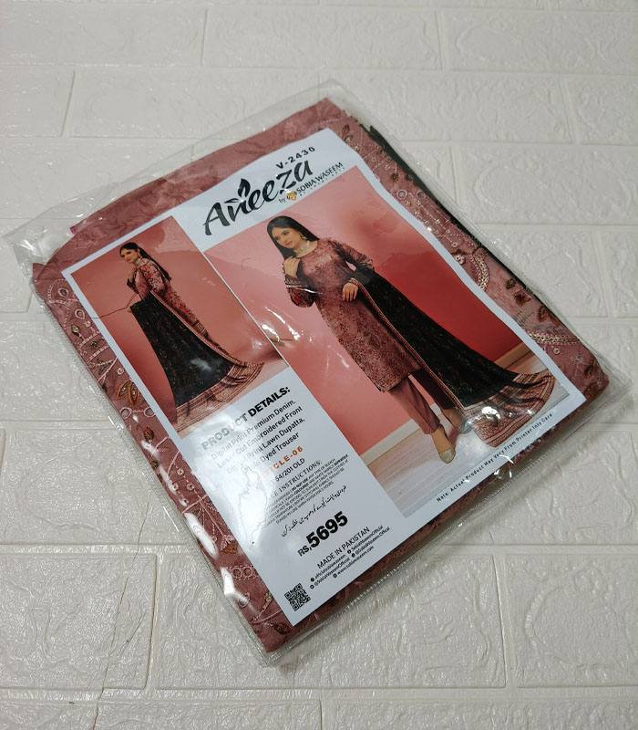 i3 Aneeza Unstitched Embroidered 3-PC - Image 4