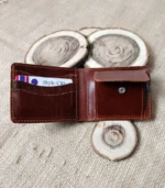 Crazy Horse Leather Wallet with Coin Pocket - Image 2