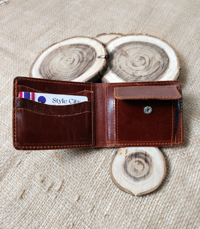 crazy horse Coin 2 Crazy Horse Leather Wallet with Coin Pocket - Image 2
