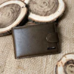 Slim Button Wallet with Coin Pocket