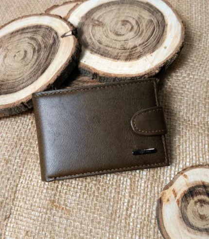 Slim Button Wallet with Coin Pocket