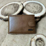 Slim Button Wallet with Coin Pocket