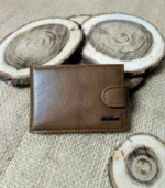 Slim Button Wallet with Coin Pocket