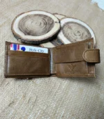 Slim Button Wallet with Coin Pocket - Image 2