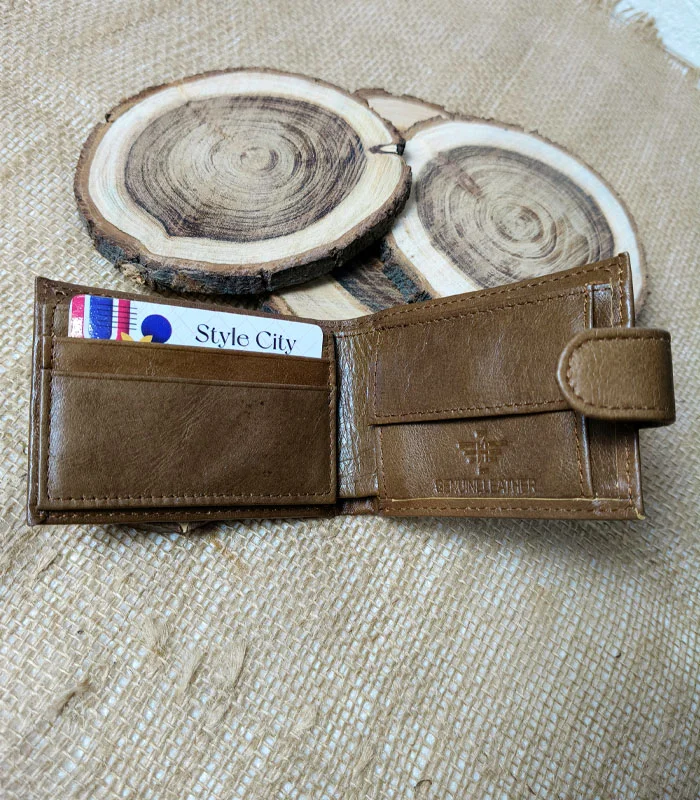 short coin 4 Slim Button Wallet with Coin Pocket - Image 2