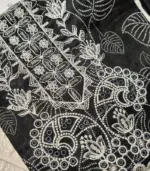 Festive Emb Lawn 3‑PC – Slub Print & Makhmal Dupatta - Image 3