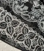 Festive Emb Lawn 3‑PC – Slub Print & Makhmal Dupatta - Image 4