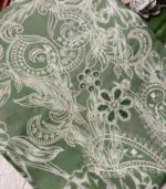 Festive Emb Lawn 3‑PC – Slub Print & Makhmal Dupatta - Image 3