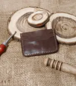Handmade Minimal Leather Card Holder – Slim Design