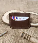 Handmade Minimal Leather Card Holder – Slim Design - Image 3