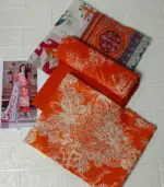 Festive Emb Lawn 3‑PC – Slub Print & Makhmal Dupatta - Image 2