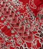 Festive Emb Lawn 3‑PC – Slub Print & Makhmal Dupatta - Image 3