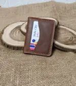 Handmade Brown Crunch Leather Card Holder – Premium Quality