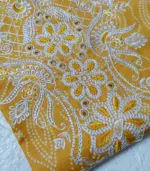 Festive Emb Lawn 3‑PC – Slub Print & Makhmal Dupatta - Image 3