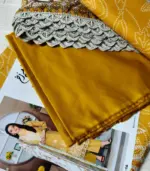 Festive Emb Lawn 3‑PC – Slub Print & Makhmal Dupatta - Image 6
