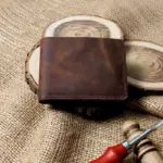 Rustic Crunch Artisan Matte Waxed Leather Wallet – Bold Crunch Texture