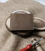Rustic Crunch Artisan Matte Waxed Leather Wallet – Bold Crunch Texture
