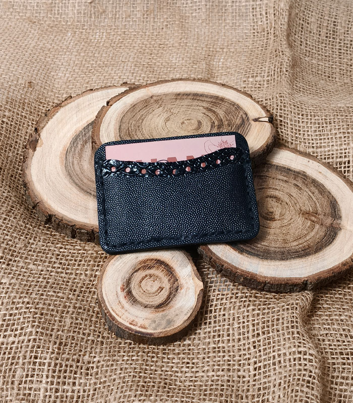 Card Holder Holes Style 1 Executive Card Holder – Fully Handmade Premium Leather - Image 1