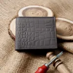 Savage Croc Matte Leather Wallet – Bold Crocodile Pattern
