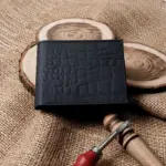 Savage Croc Matte Leather Wallet – Bold Crocodile Pattern