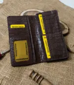 Vintage Croc Longfold – Ultra Premium Luxury Leather Wallet - Image 2