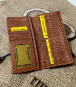 Vintage Croc Longfold – Ultra Premium Luxury Leather Wallet - Image 2