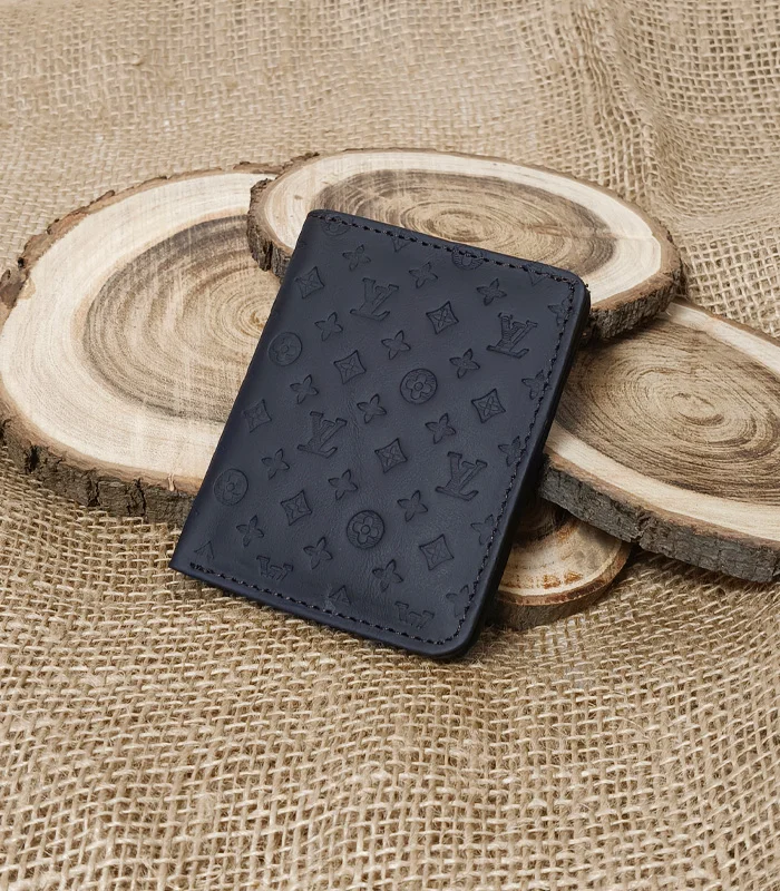 LV1 LV Style Bifold Luxury – Trendy Leather Wallet with Multiple Card Slots - Image 3