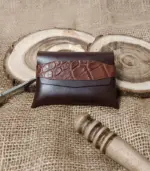 Seamless Croc Flap Wallet – Fully Handmade Premium Leather