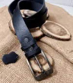 Classic Texture Belt – Premium Single Piece Leather with Heavy Buckle - Image 2