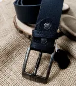 Classic Texture Belt – Premium Single Piece Leather with Heavy Buckle - Image 3