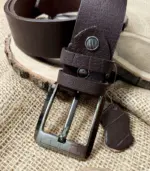 Classic Texture Belt – Premium Single Piece Leather with Heavy Buckle - Image 3