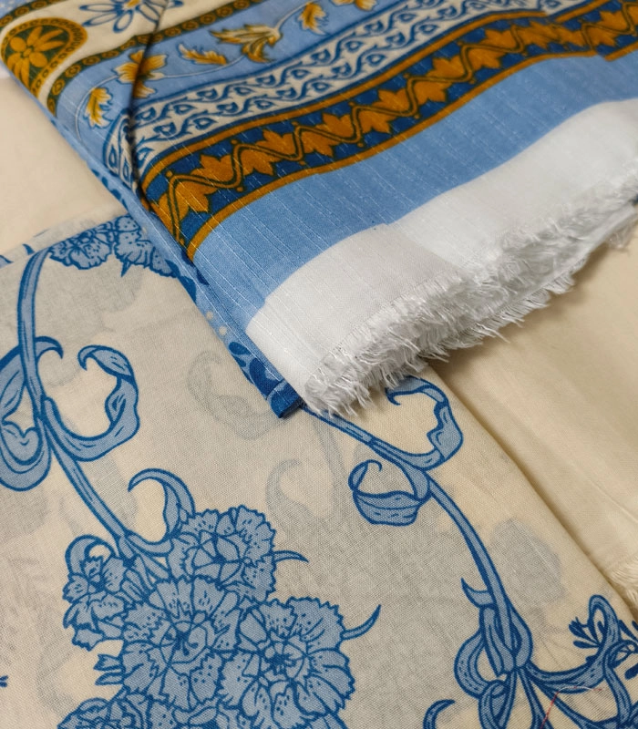 Sohaye D3-3 Sohaye Classic Print – 3-Piece Lawn Suit (Unstitched) with Banadora Dupatta - Image 3