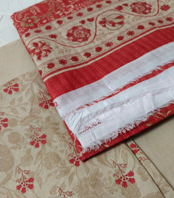 Sohaye D4-3 Sohaye Classic Print – 3-Piece Lawn Suit (Unstitched) with Banadora Dupatta - Image 3