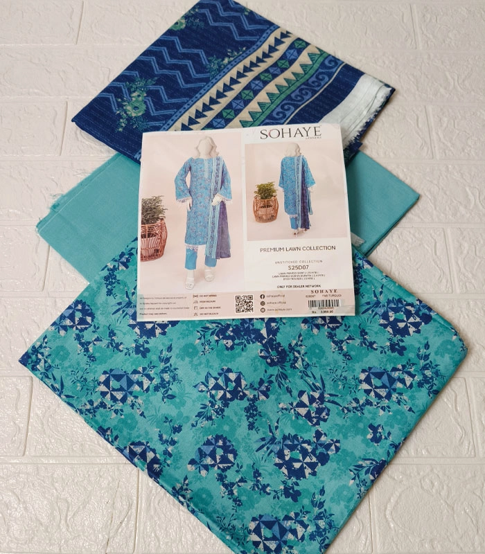 Sohaye D6-2 Sohaye Classic Print – 3-Piece Lawn Suit (Unstitched) with Banadora Dupatta - Image 1