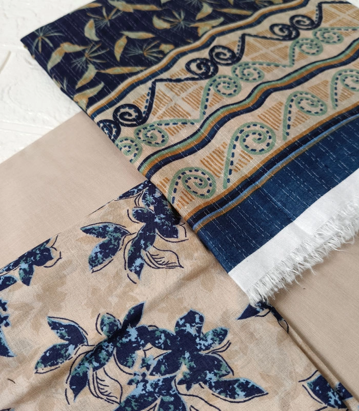 Sohaye D7-3 Sohaye Classic Print – 3-Piece Lawn Suit (Unstitched) with Banadora Dupatta - Image 3