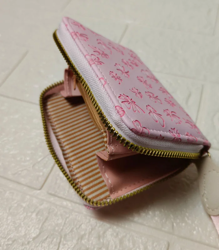 L-PINK 3 Cherry Blossom Zip Wallet – Korean Style Women's Wallet - Image 4