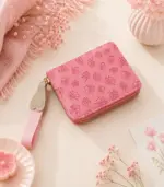 Cherry Blossom Zip Wallet – Korean Style Women's Wallet