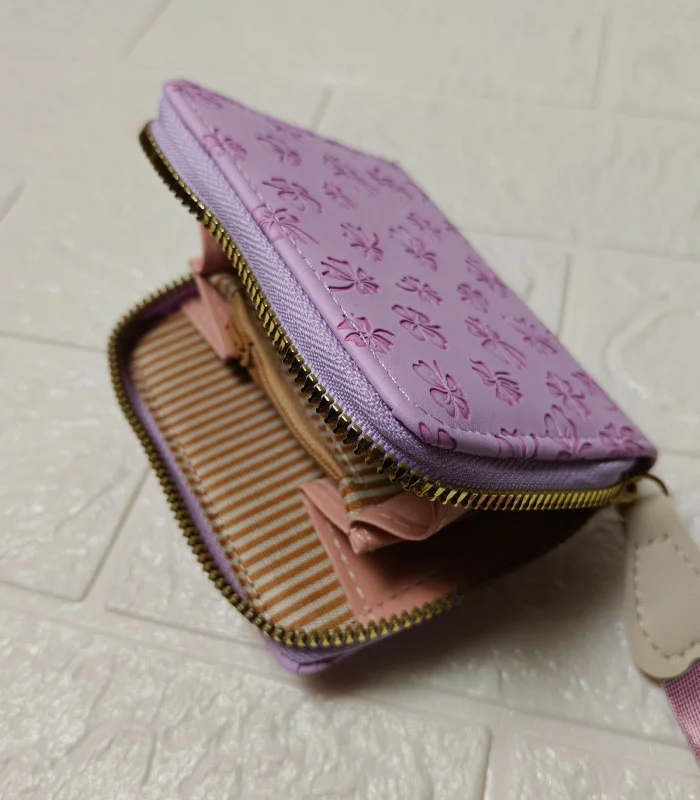 Voilet 3 Cherry Blossom Zip Wallet – Korean Style Women's Wallet - Image 4